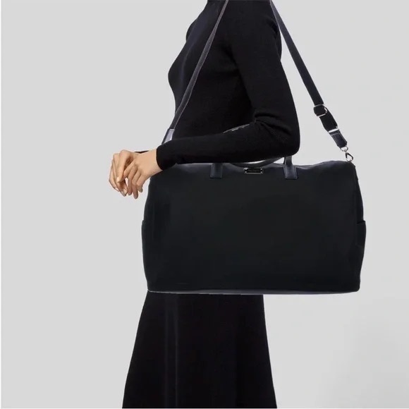 Kate Spade Classic Black Nylon Duffle Weekend Bag - Picture 3 of 13